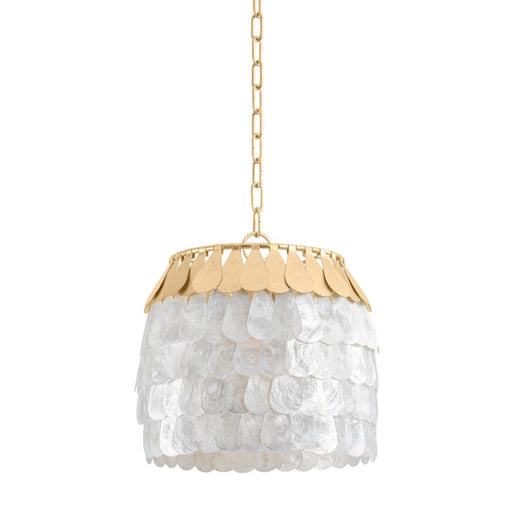 Corbett Lighting Coralie 1 Light Pendant, Vintage Gold Leaf