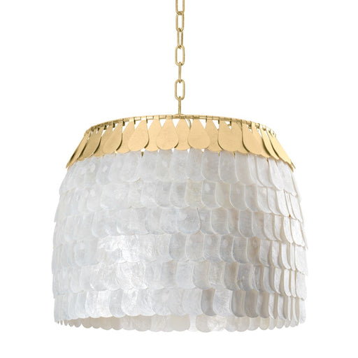 Corbett Lighting Coralie 4 Light Chandelier, Vintage Gold Leaf