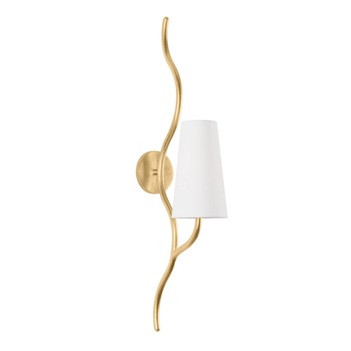 Corbett Lighting Cortona Wall Sconce, Gold Leaf/White