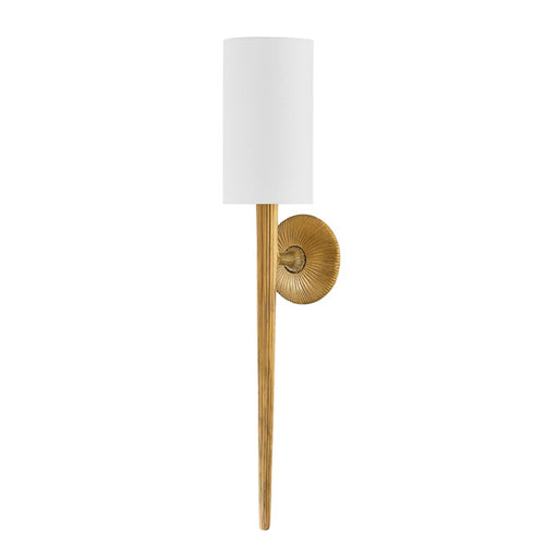 Corbett Lighting Anthia 1 Light Wall Sconce, Vintage Brass/White