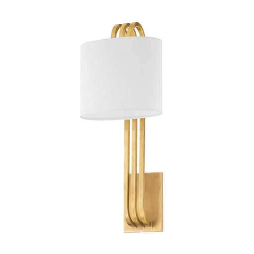 Corbett Lighting Lysandra 1 Light Wall Sconce, Vintage Brass/White