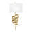 Corbett Lighting Tourmaline 2 Light Wall Sconce, Gold Leaf/White