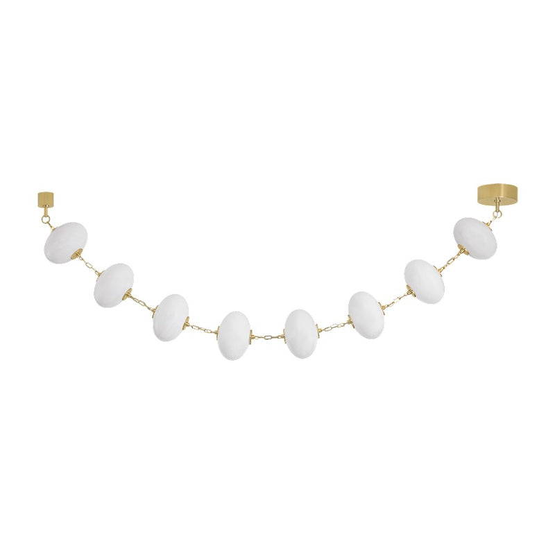 Corbett Lighting Nephele 8 Light Pendant, Polished Brass/Cloud