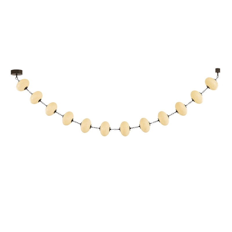 Corbett Lighting Nephele 138in 12-Light Chandelier | Modern Bronze and Cream Cloud Glass | Dining Room & Foyer | 138 x 10 x 45 in | Model 473-10-BRZ