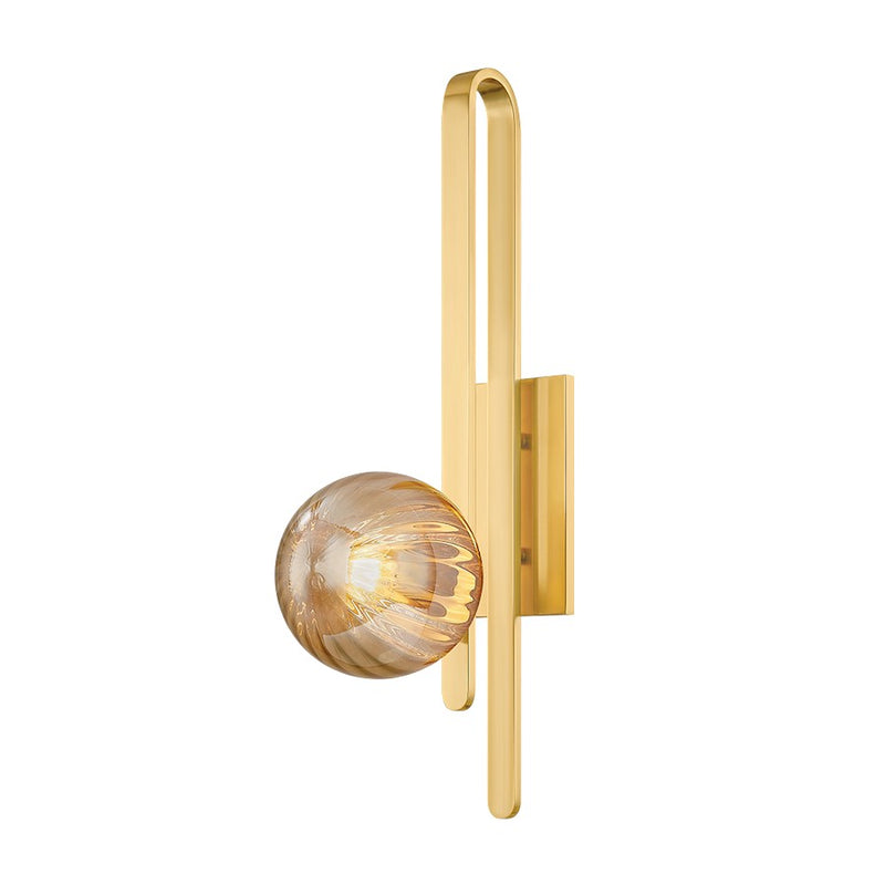 Corbett Lighting Cronus 1 Light Wall Sconce, Brass/Light Bronze