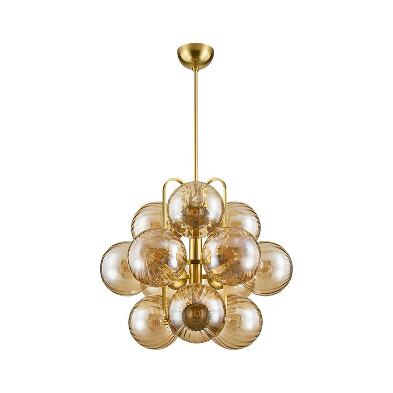Corbett Lighting Cronus 12 Light Chandelier, Brass/Light Bronze