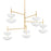 Corbett Lighting Evander 10Lt Chandelier, Gold Leaf/Gesso White - 477-55-VGL-GSW