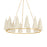 Corbett Lighting Tirana 12 Light Chandelier, Gold Leaf/Raw Silk - 480-42-VGL