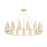 Corbett Lighting Tirana 15 Light Chandelier, Gold Leaf/Raw Silk - 480-54-VGL