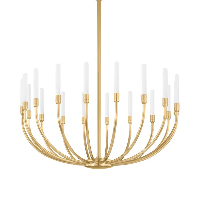 Corbett Lighting Amalthea 18 Light Chandelier, Brass/Etched Matte