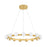 Corbett Lighting Linus 15 Light Chandelier, Brass/Cloud - 484-30-VB