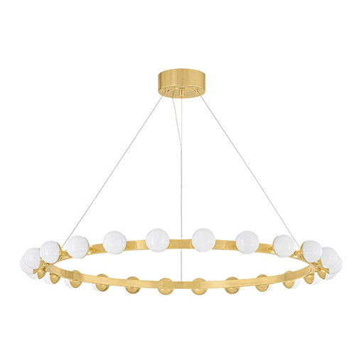 Corbett Lighting Linus 24 Light Chandelier, Brass/Cloud - 484-45-VB