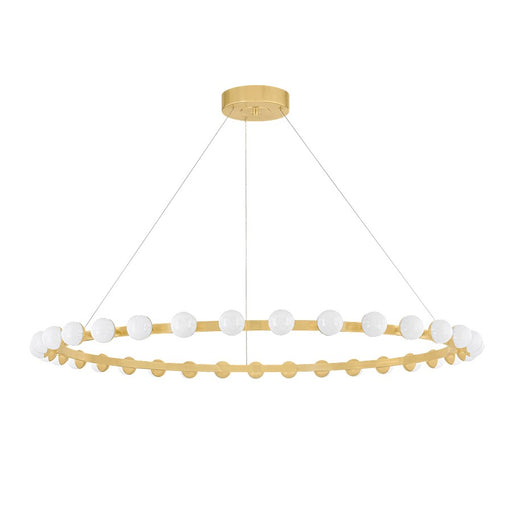 Corbett Lighting Linus 33 Light Chandelier, Brass/Cloud - 484-60-VB