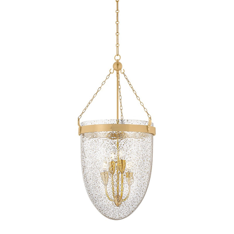 Corbett Lighting Angus 4 Light Lantern, Brass/Mica Glass