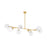 Corbett Lighting Glasgow 8Lt Linear Chandelier, Brass/Remolino - 488-08-VPB