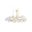 Corbett Lighting Glasgow 24 Light Chandelier, Brass/Remolino Blanco - 488-68-VPB