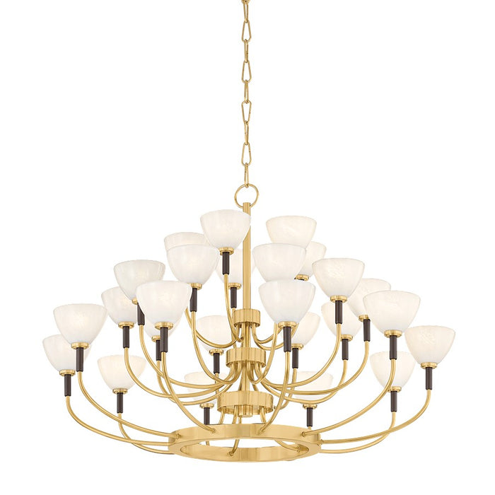 Corbett Lighting Brahma 25 Light Chandelier, Brass/Bronze/Cloud - 489-38-VB-BRZ