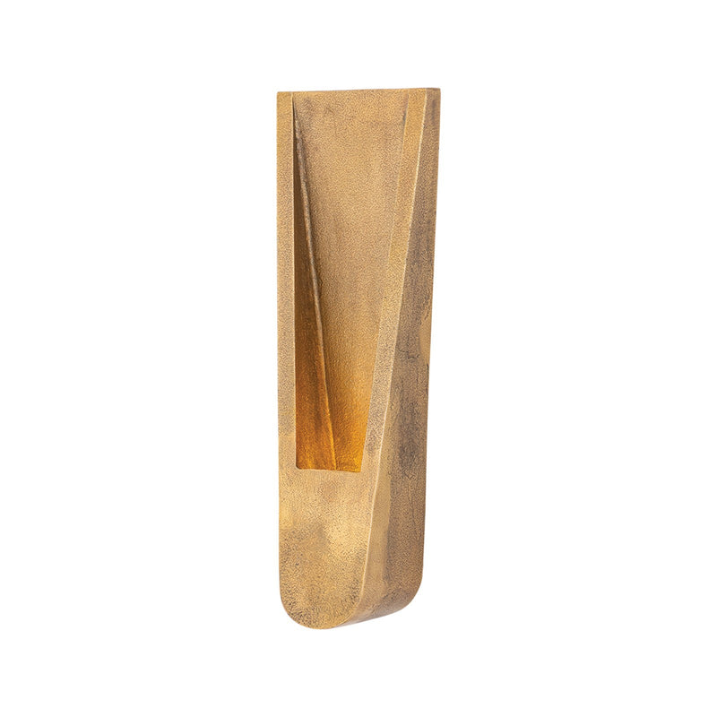 Corbett Lighting Linz 16in 1-Light Wall Sconce | Vogue Old World Brass and Clear Etched Glass | Bedroom & Hallway Accent Light | Model 535-01-OWB