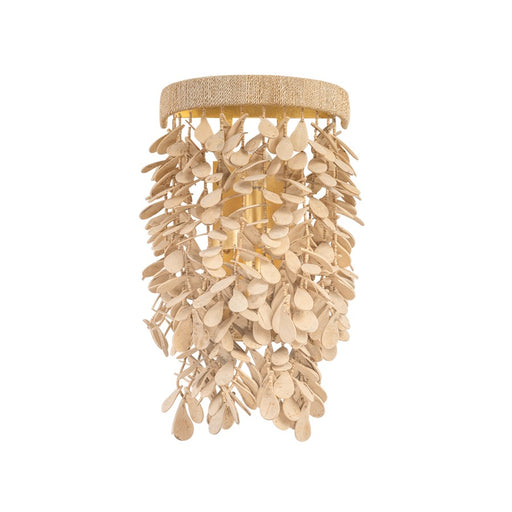 Corbett Lighting Naxos 2Lt Wall Sconce, Gold Leaf/Coco Shell - 552-02-VGL