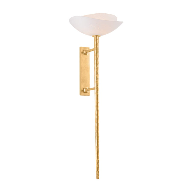 Corbett Lighting Coppa 1Lt Wall Sconce, Gold Leaf/Cloud Seeded