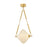 Corbett Lighting Solara 1Lt Pendant, Polished Brass/Seeded Cloud - 555-17-VPB