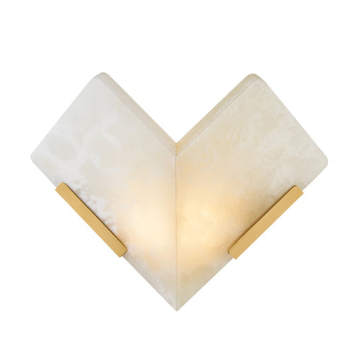 Corbett Lighting Geo 1Lt 10" Wall Sconce, Vintage Brass/Onyx - 558-10-VB