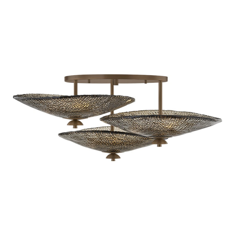 Corbett Lighting Alba 9Lt Semi Flush Mount, Old World Brass/Bronze