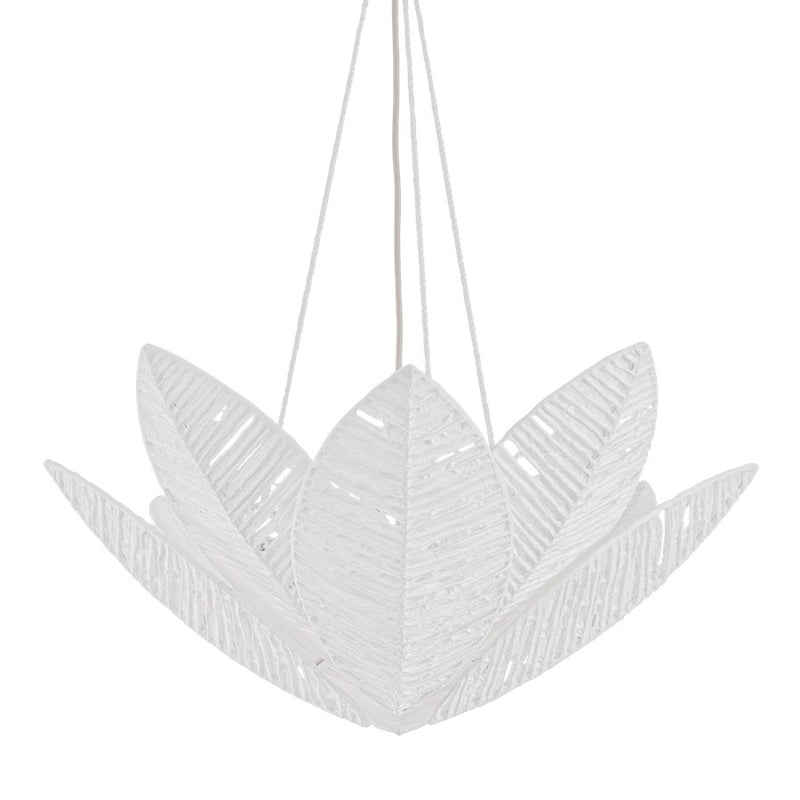 Corbett Lighting Azores 3Lt Chandelier, Silver Leaf/Handmade Paper