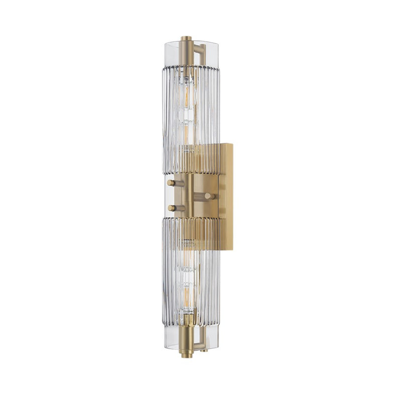 Corbett Lighting Duoro 4Lt Bath and Vanity, Brass/Clear Smoke
