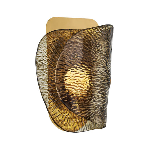 Corbett Lighting Klara 1Lt Wall Sconce, Vintage Brass/Topaz - 564-01-VB