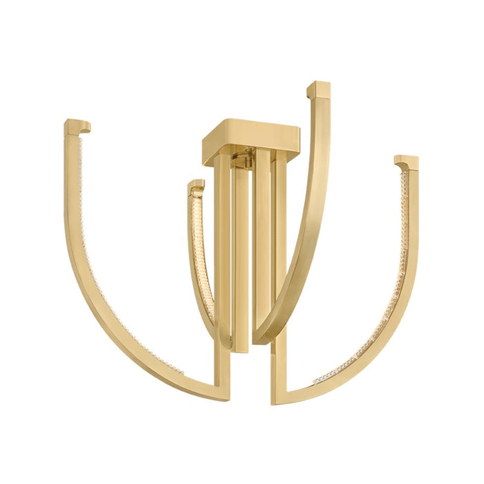 Corbett Lighting Frankfurt 4 Light 24" Chandelier, Brass/Piastre