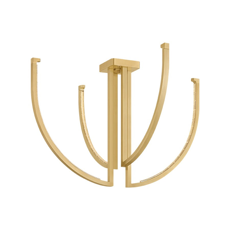 Corbett Lighting Frankfurt 4 Light 36" Chandelier, Brass/Piastre