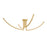 Corbett Lighting Frankfurt 4 Light 60" Semi Flush, Brass/Piastre