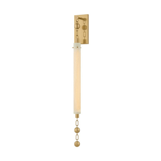 Corbett Parigi 1 Light Wall Sconce, Vintage Brass/Clear Cloud Seeded