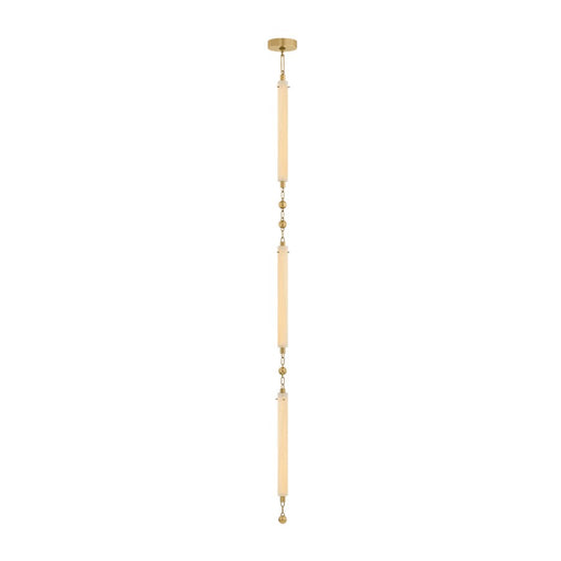 Corbett Parigi 3 Light Pendant, Vintage Brass/Clear Cloud Seeded