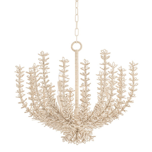 Corbett Pedrillo 6 Light Chandelier, Cream Plaster/Coco Beads