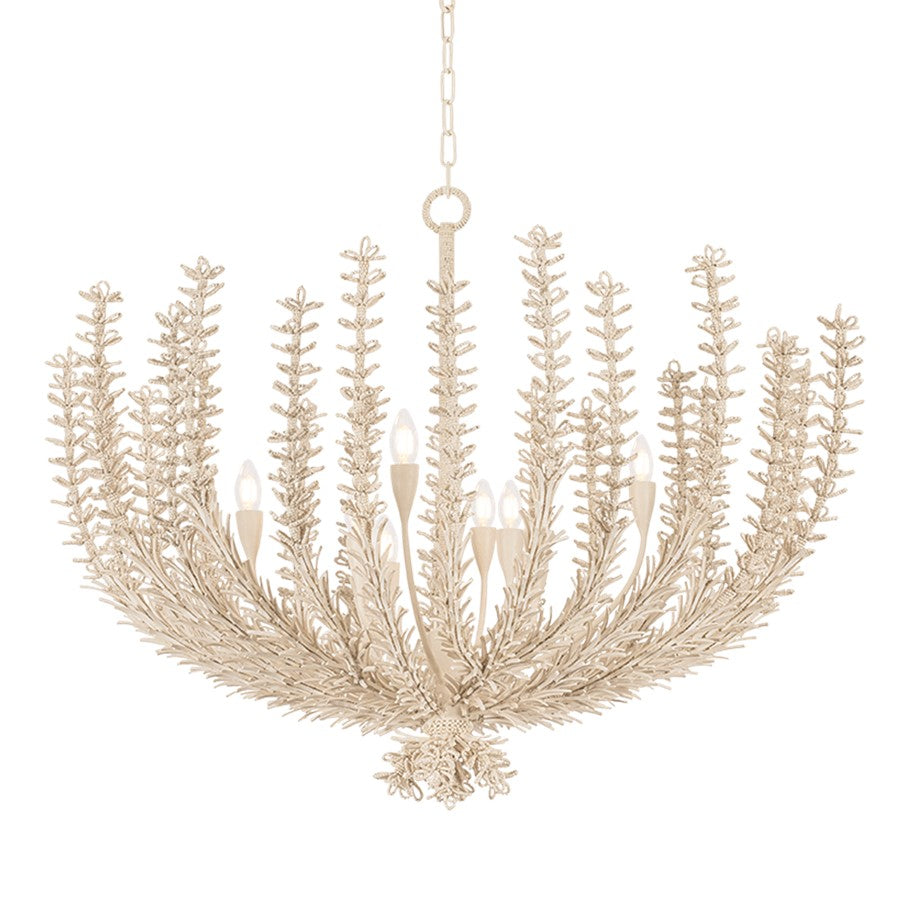 Corbett Pedrillo 8 Light Chandelier, Cream Plaster/Coco Beads