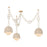 Corbett Lighting Piasu 3 Light Chandelier, Champagne Leaf/Cloud