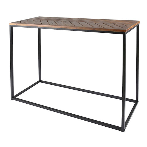 Canarm Weston Console Table | Brown/Black Metal & Wood | Entryway & Hallway Accent Table | 39 x 14 x 32 in | Model 203302-05