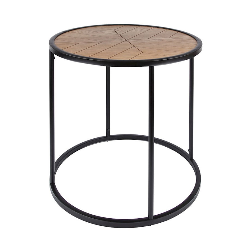 Canarm Birkett 24in Square Coffee Table | Brown/Black Metal & Wood | Living Room Centerpiece | 24 x 24 x 24 in | Model 203600-01
