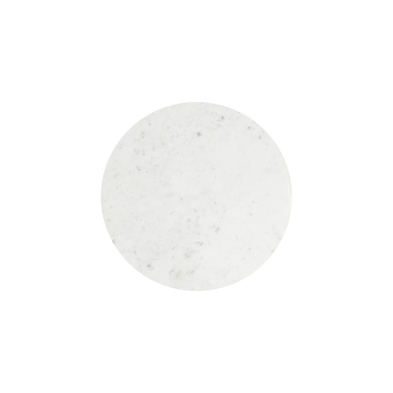 Canarm Nila Side Table, Black/White Marble