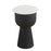 Canarm Nila Side Table, Black/White Marble