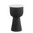 Canarm Nila Side Table, Black/White Marble
