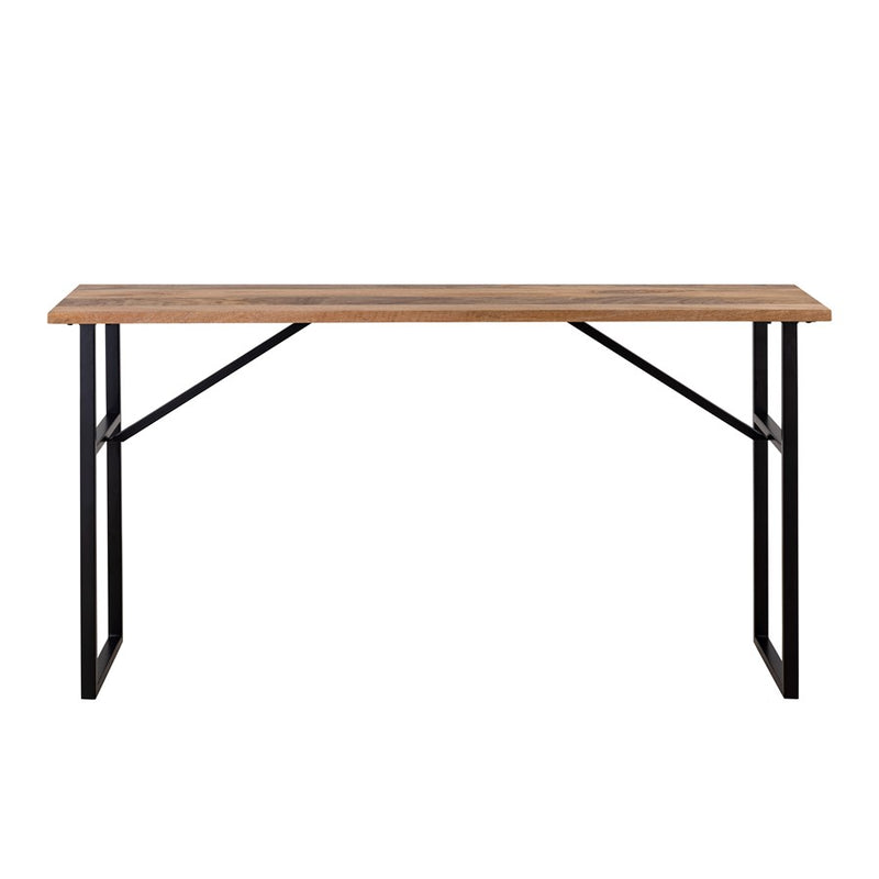 Canarm Deven 60in Console Table | Natural Wood Top and Black Iron Frame | Hallway & Entryway Accent | 60 x 15.5 x 32.5 in | Model 9000M