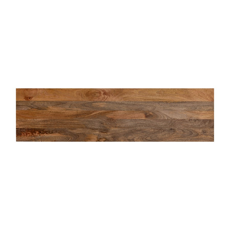 Canarm Deven 60in Console Table | Natural Wood Top and Black Iron Frame | Hallway & Entryway Accent | 60 x 15.5 x 32.5 in | Model 9000M