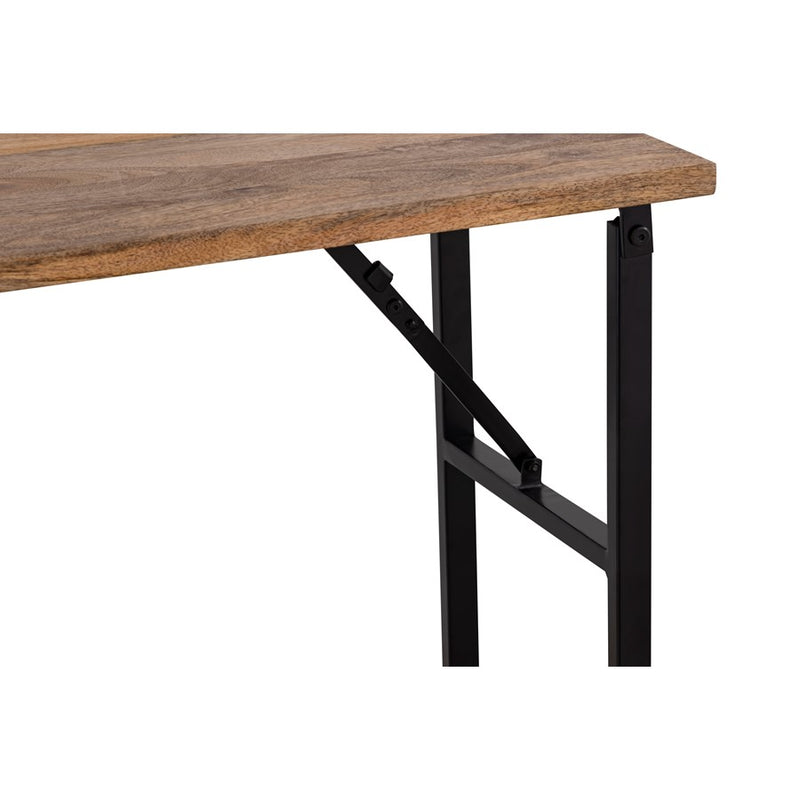 Canarm Deven 60 X 15.5" Console Table, Natural Wood/Black