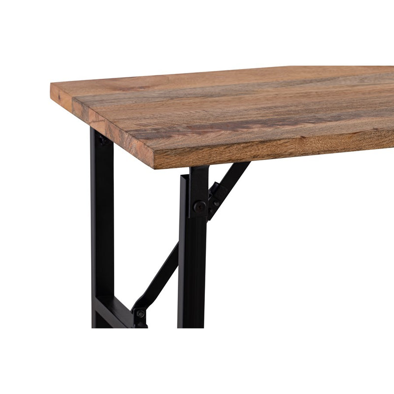 Canarm Deven 60 X 15.5" Console Table, Natural Wood/Black