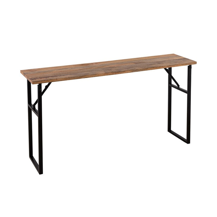 Canarm Deven 60 X 15.5" Console Table, Natural Wood/Black