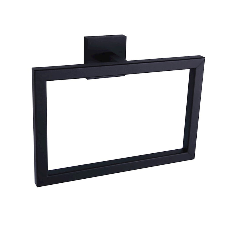 Canarm Bishop 9in Matte Black Bath Accessory Bar | Modern Minimalist Matte Black Finish | Bathroom & Powder Room Towel Bar | Model BA101A09BK