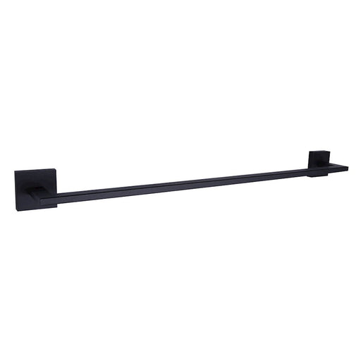 Canarm Bishop 24in Towel Bar | Matte Black Metal | Bathroom & Spa Towel Rack | 24 x 3 x 2 in | Model BA101A24BK